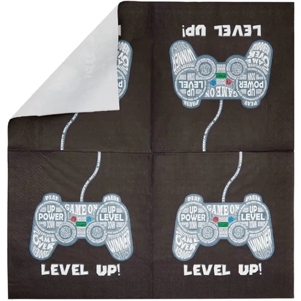 144-Piece Video Game Party Supplies Set for Gamer Birthday Party Decorations.New